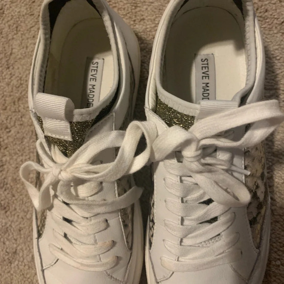 Steve Madden Bliss sneaker white with snake print size10 - Picture 5 of 8